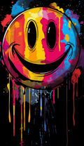 Neon Smiley Face Air Freshener