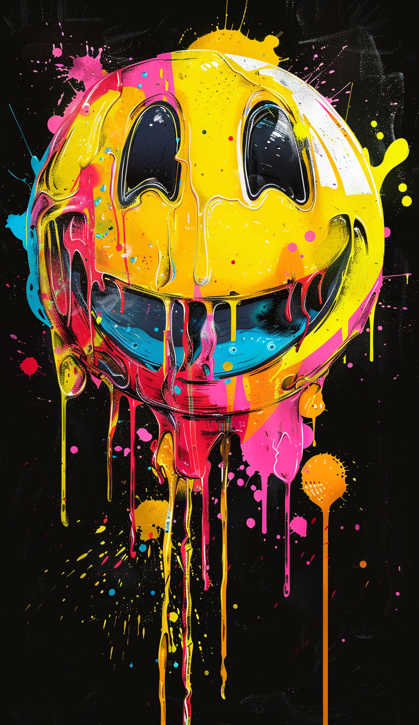 Neon Melting Smile Air Freshener