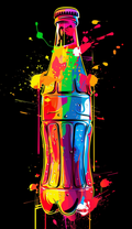Neon Paint Soda Bottle Air Freshener