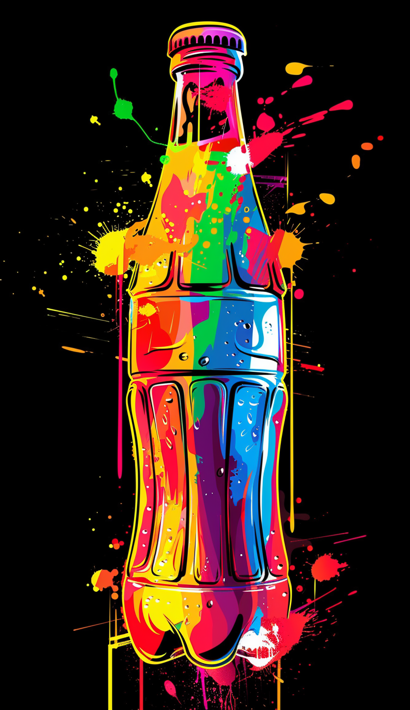 Neon Paint Soda Bottle Air Freshener