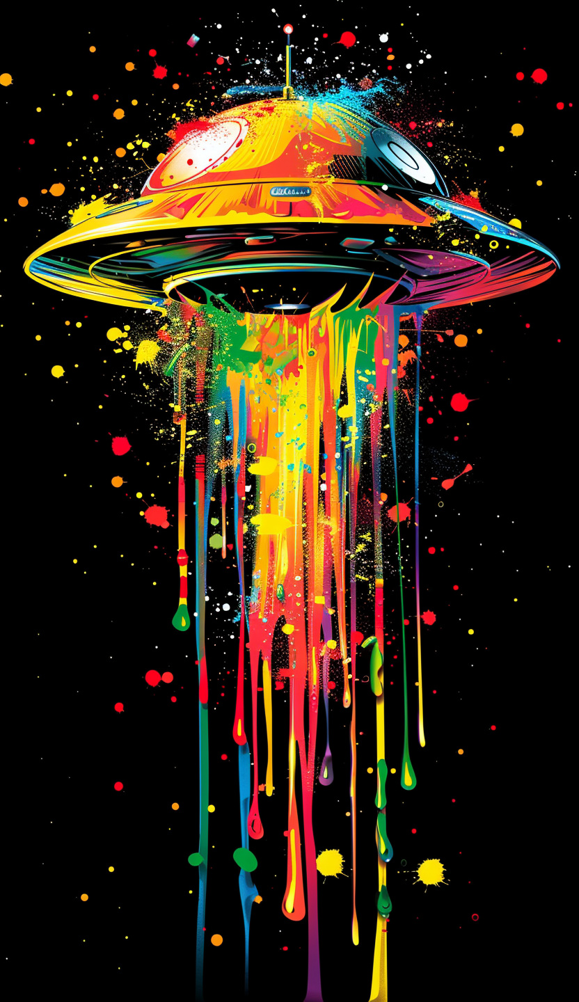 Neon Flying Saucer Beam Air Freshener