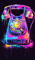 Neon Rotary Telephone Air Freshener
