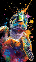 Neon Sea Turtle Portrait Air Freshener