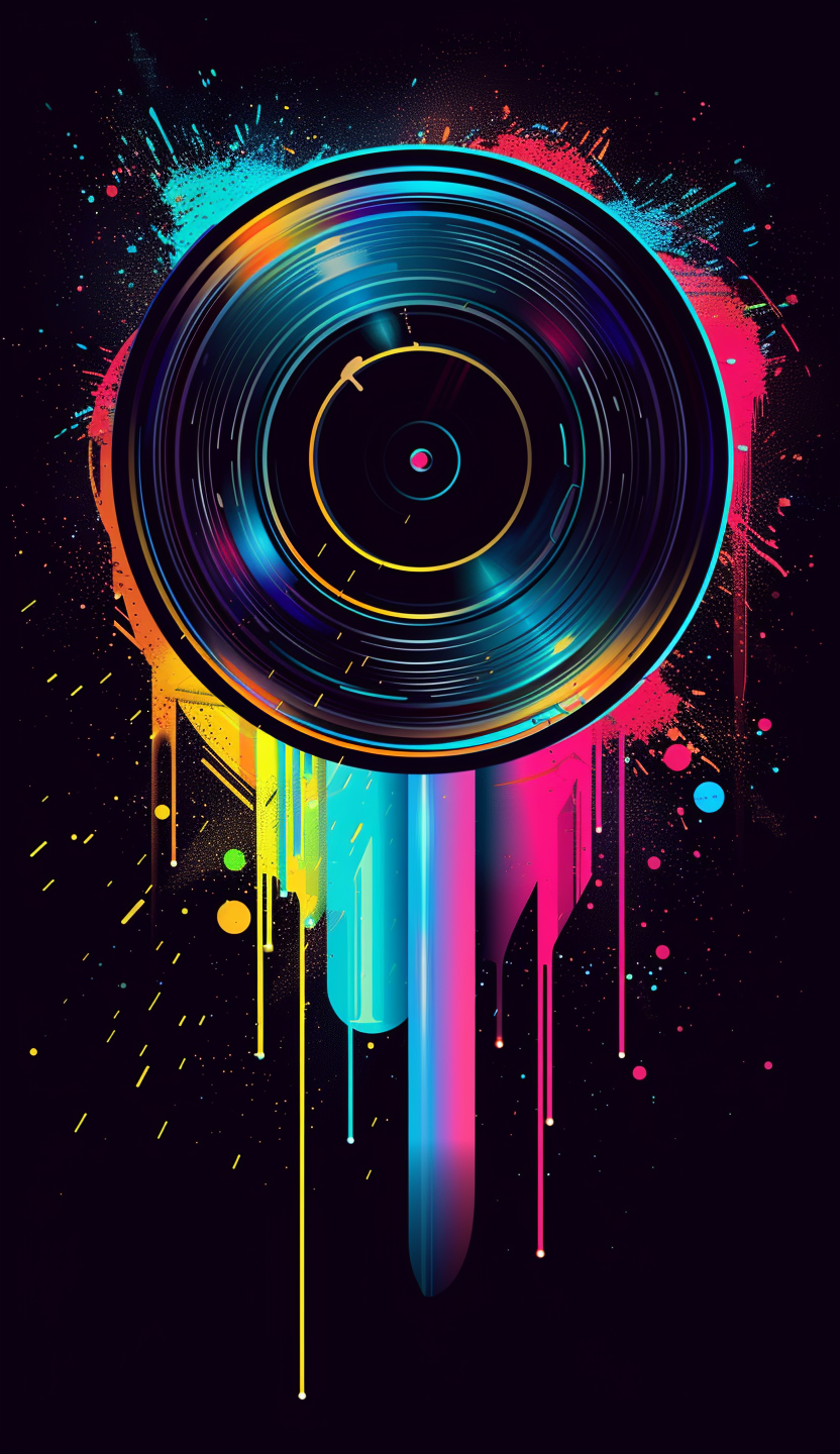 Neon Vinyl Record Air Freshener