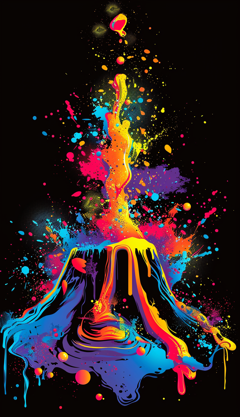 Neon Erupting Volcano Air Freshener