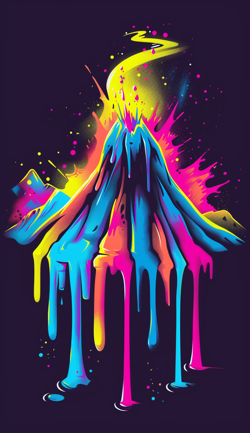 Neon Lava Mountain Air Freshener