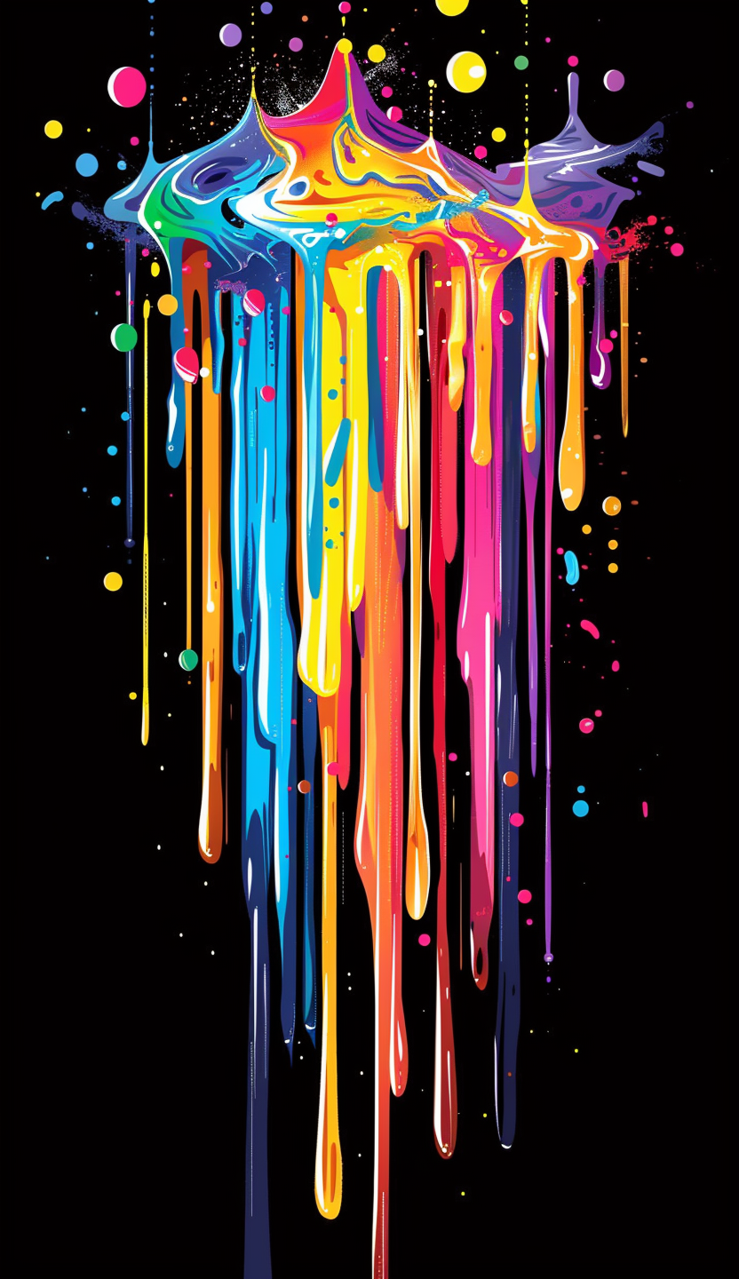 Neon Liquid Color Cascade Air Freshener