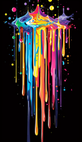 Neon Liquid Color Cascade Air Freshener