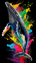 Neon Breaching Humpback Air Freshener