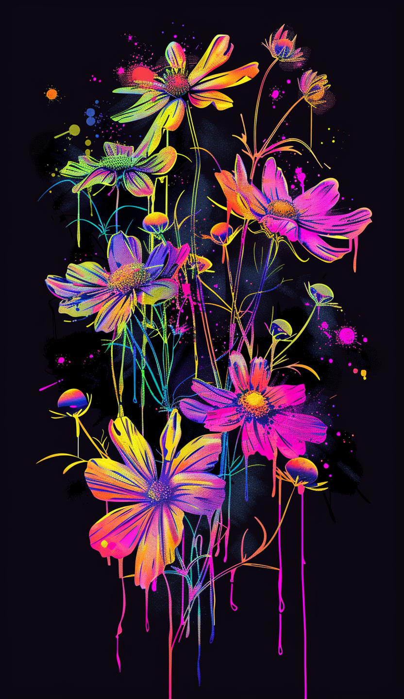 Neon Wildflower Stems Air Freshener