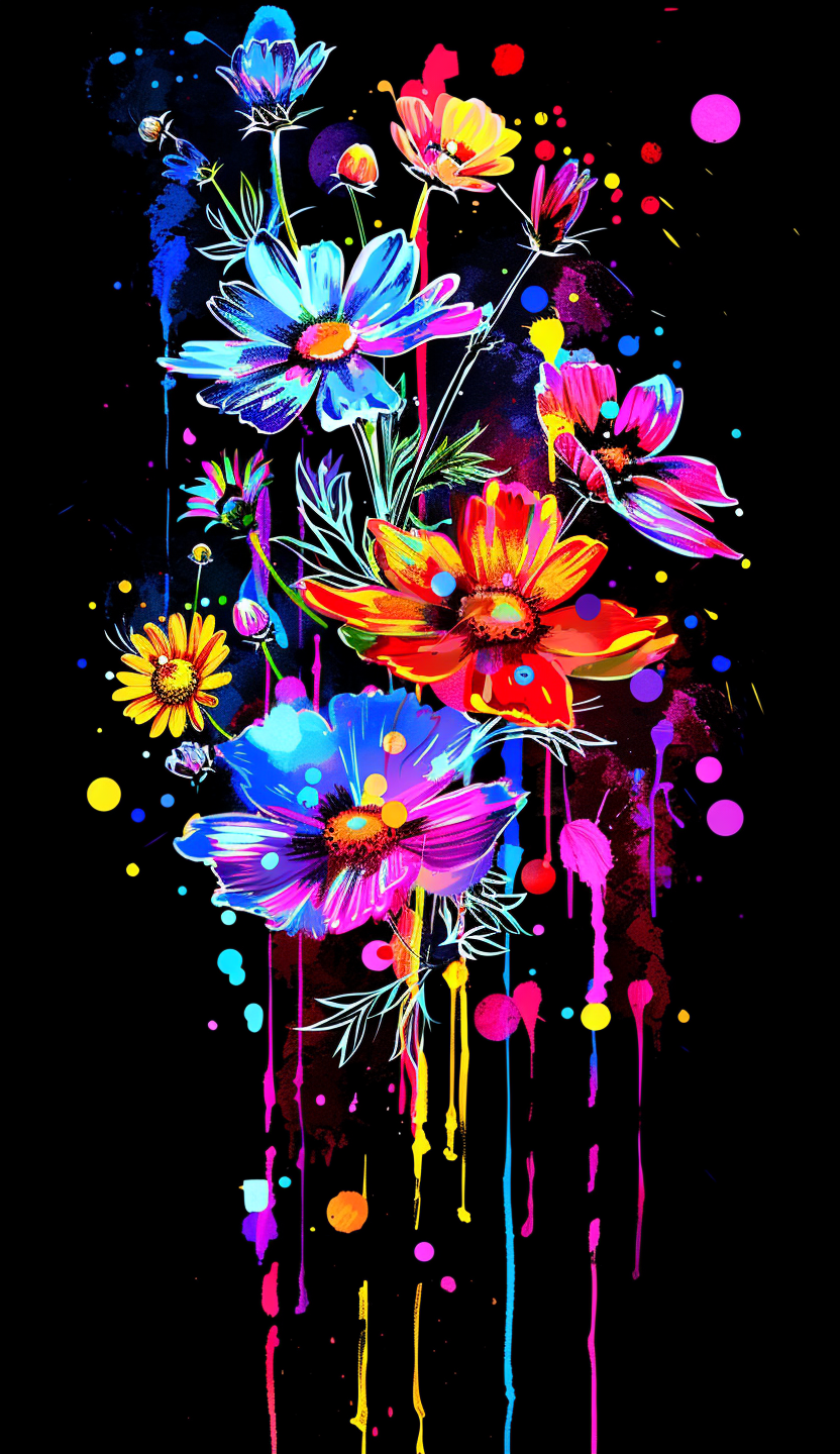 Neon Wildflower Bouquet Air Freshener