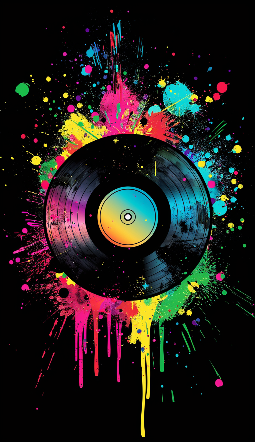 Neon Record Splash Air Freshener