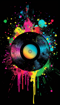 Neon Record Splash Air Freshener