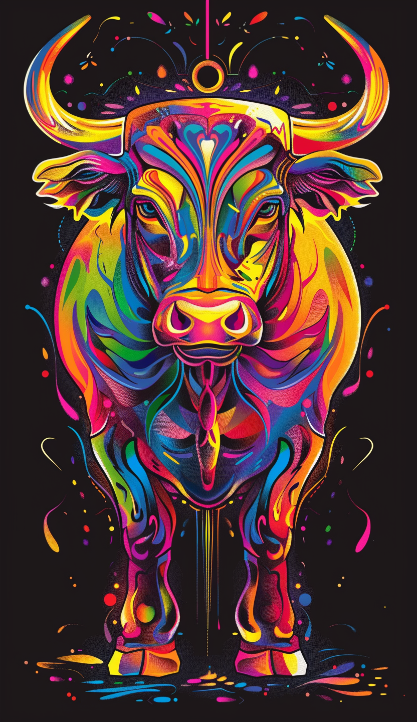Neon Standing Bull Air Freshener