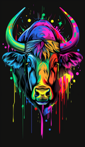 Neon Longhorn Bull Air Freshener