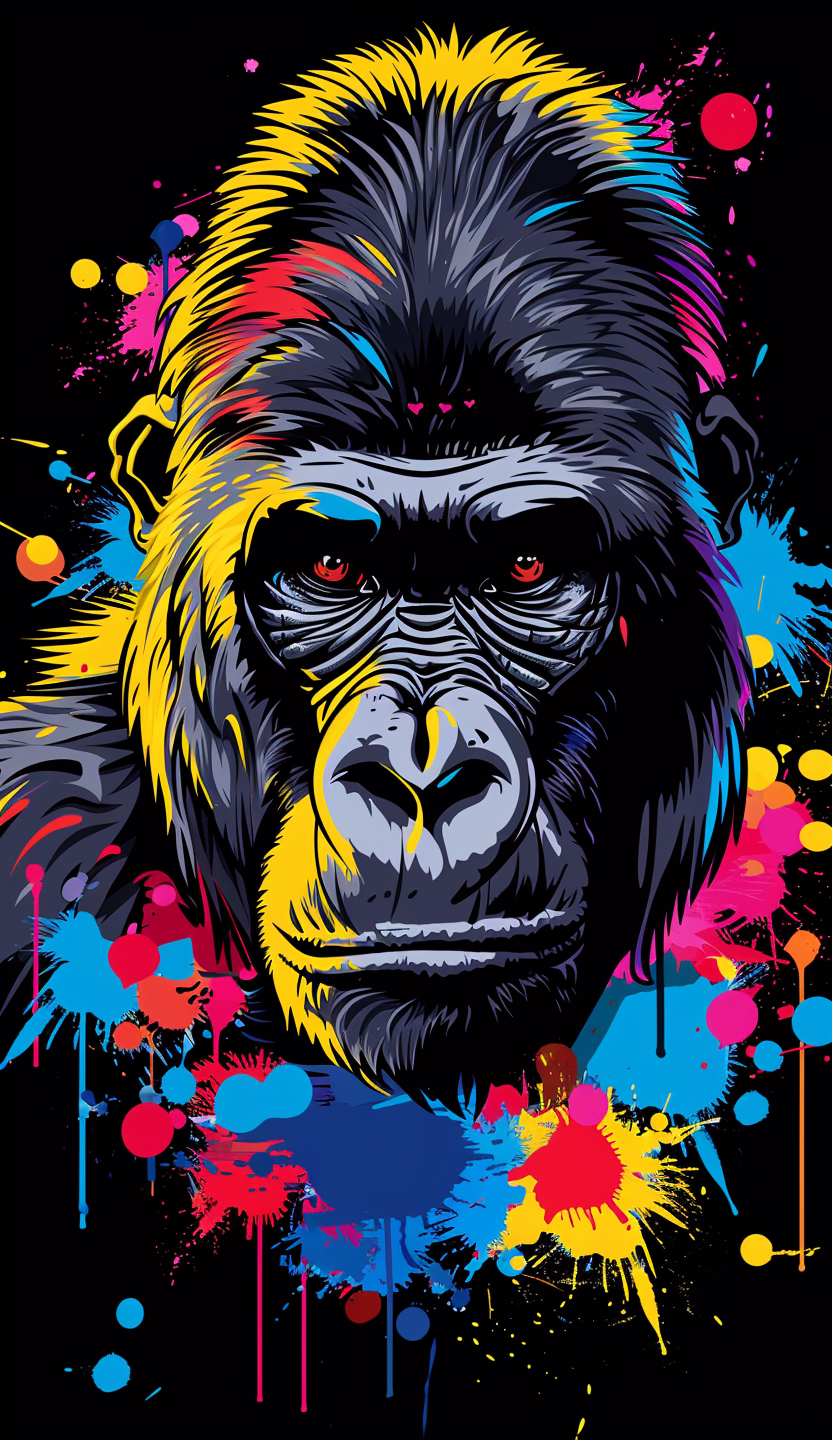 Neon Gorilla Face Air Freshener