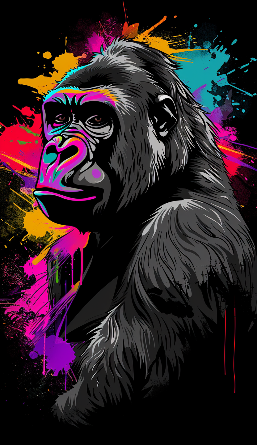 Neon Gorilla Profile Air Freshener