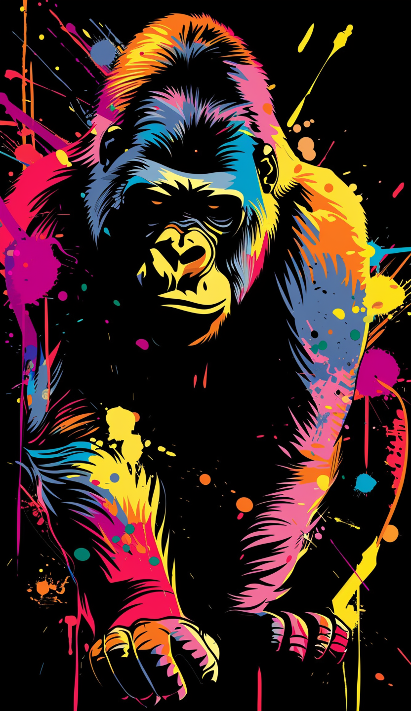Neon Silverback Gorilla Air Freshener