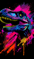 Neon T-Rex Portrait Air Freshener