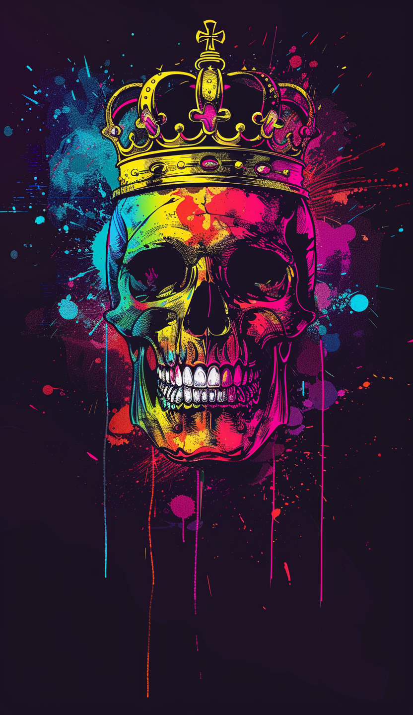 Neon Royal Skull Air Freshener