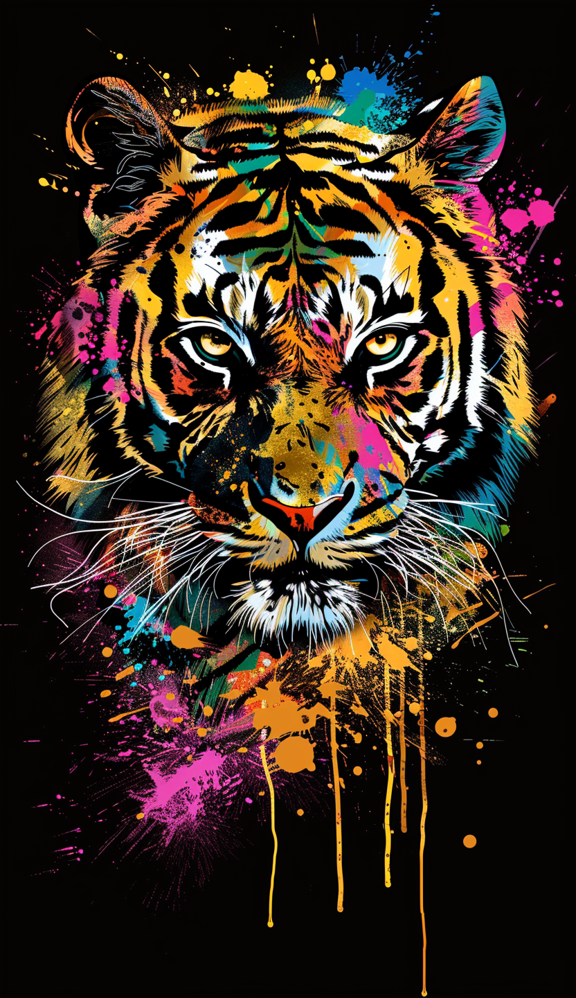 Neon Tiger Stare Air Freshener