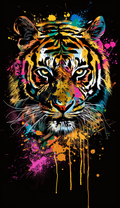 Neon Tiger Stare Air Freshener