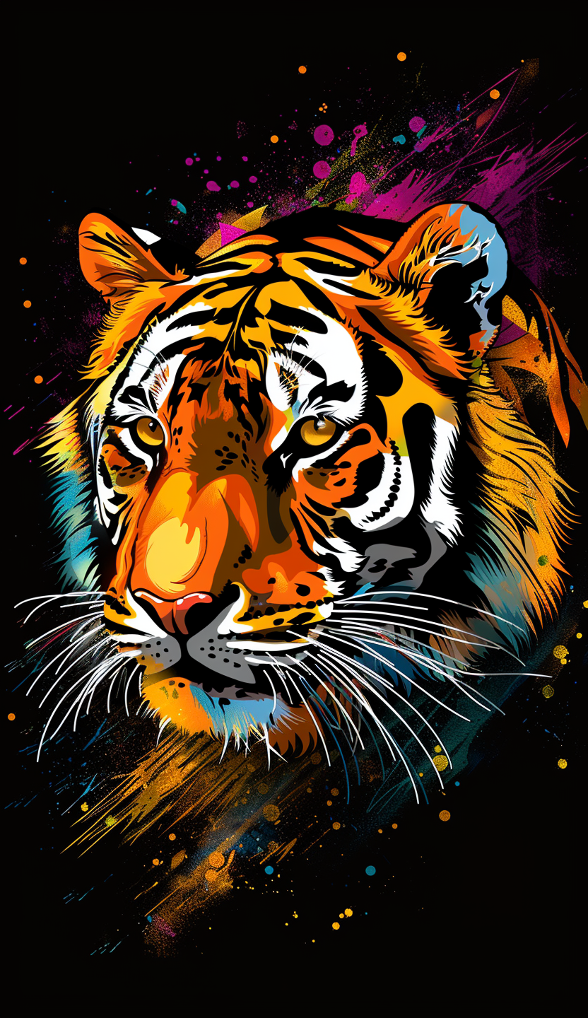 Neon Tiger Profile Air Freshener