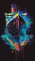 Neon Ocean Liner Air Freshener