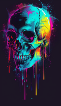 Neon Skull in Shadow Air Freshener