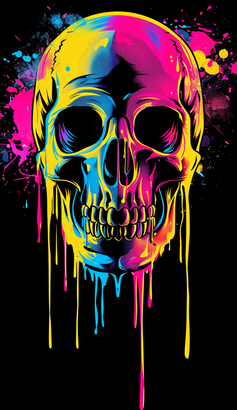 Neon Electric Skull Air Freshener