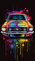 Neon Classic Mustang Air Freshener