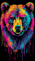 Neon Golden Bear Air Freshener