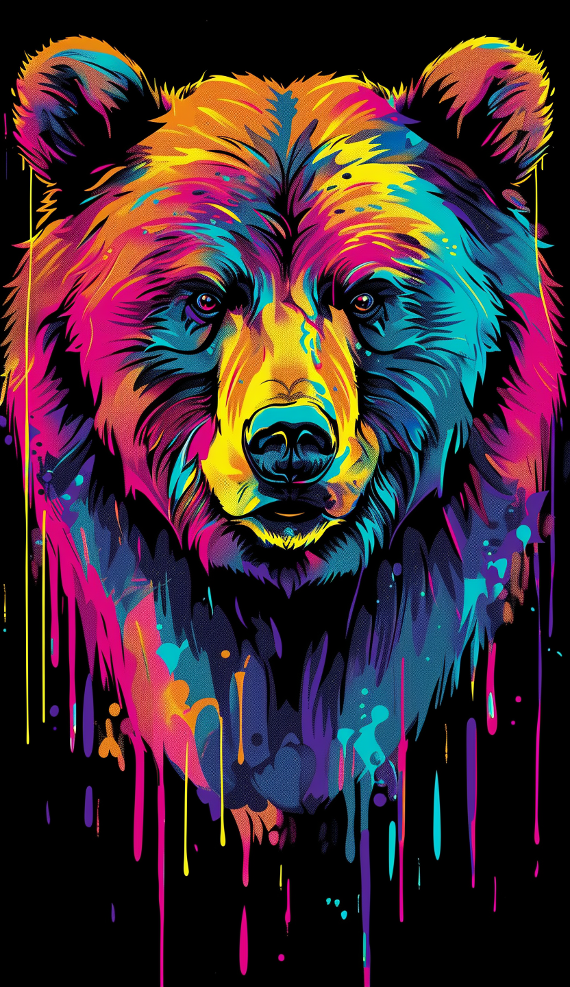Neon Golden Bear Air Freshener