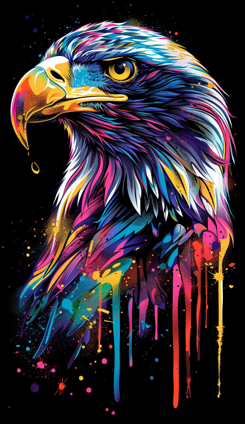 Neon Eagle Profile Air Freshener