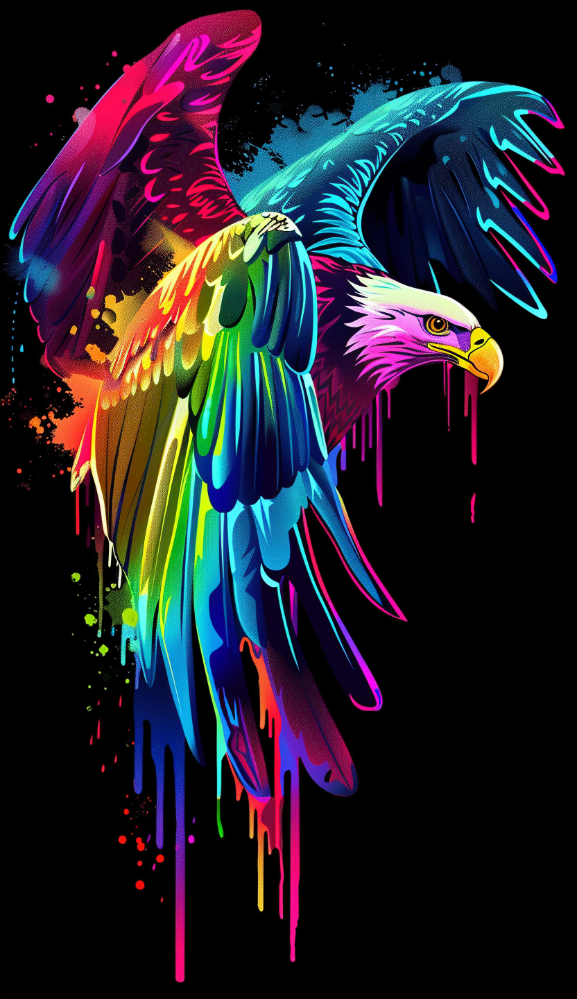 Neon Soaring Eagle Air Freshener