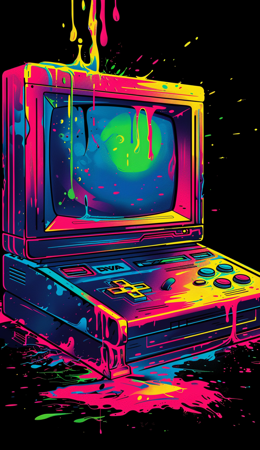 Neon Retro Gaming Station Air Freshener