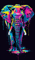 Neon Standing Elephant Air Freshener