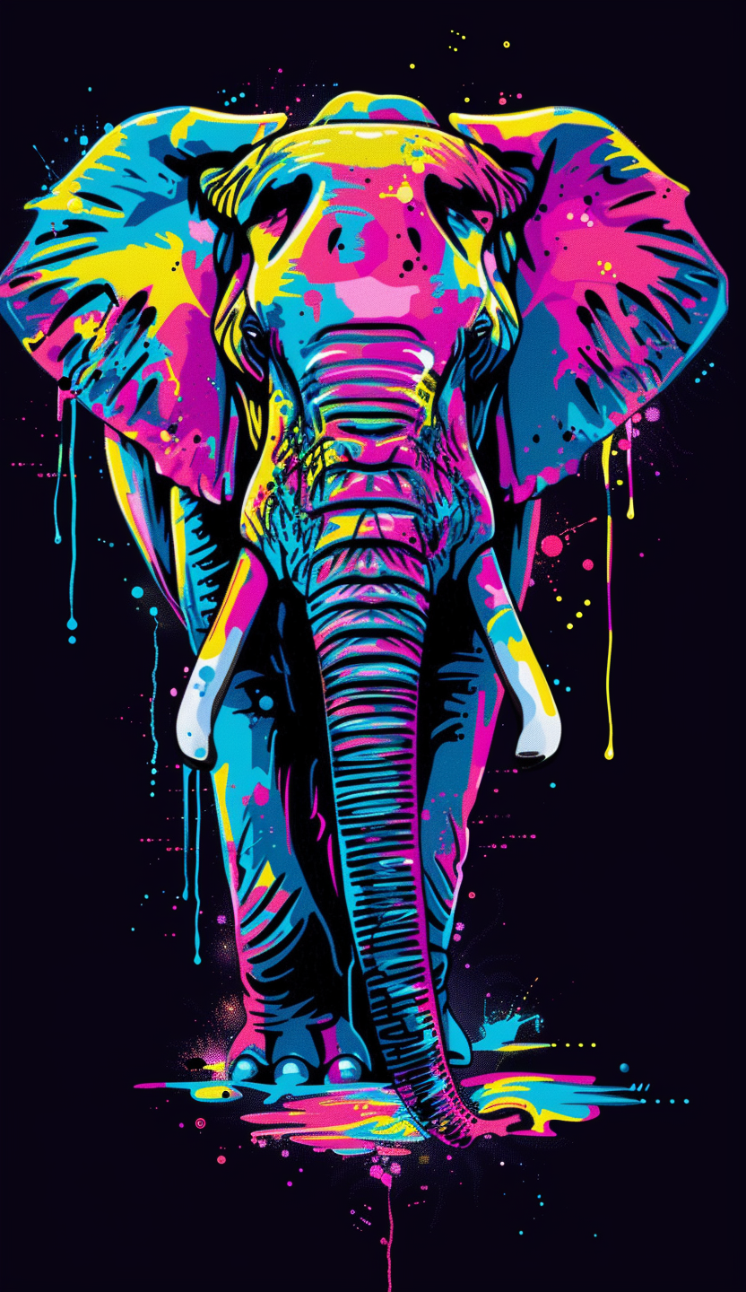 Neon Standing Elephant Air Freshener