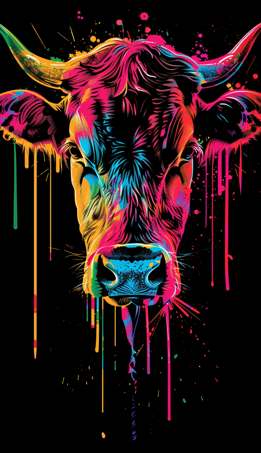 Neon Longhorn Stare Air Freshener