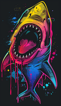 Neon Open Jaw Shark Air Freshener