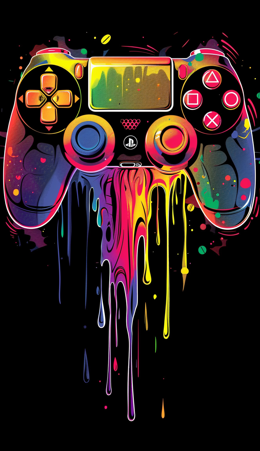Neon Melting Game Controller Air Freshener