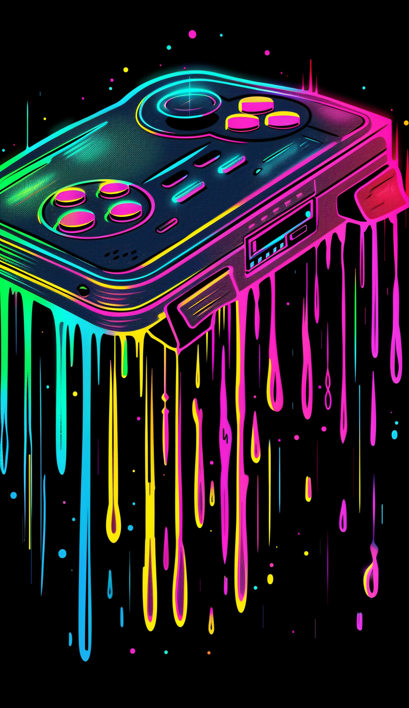 Neon Retro Gamepad Air Freshener