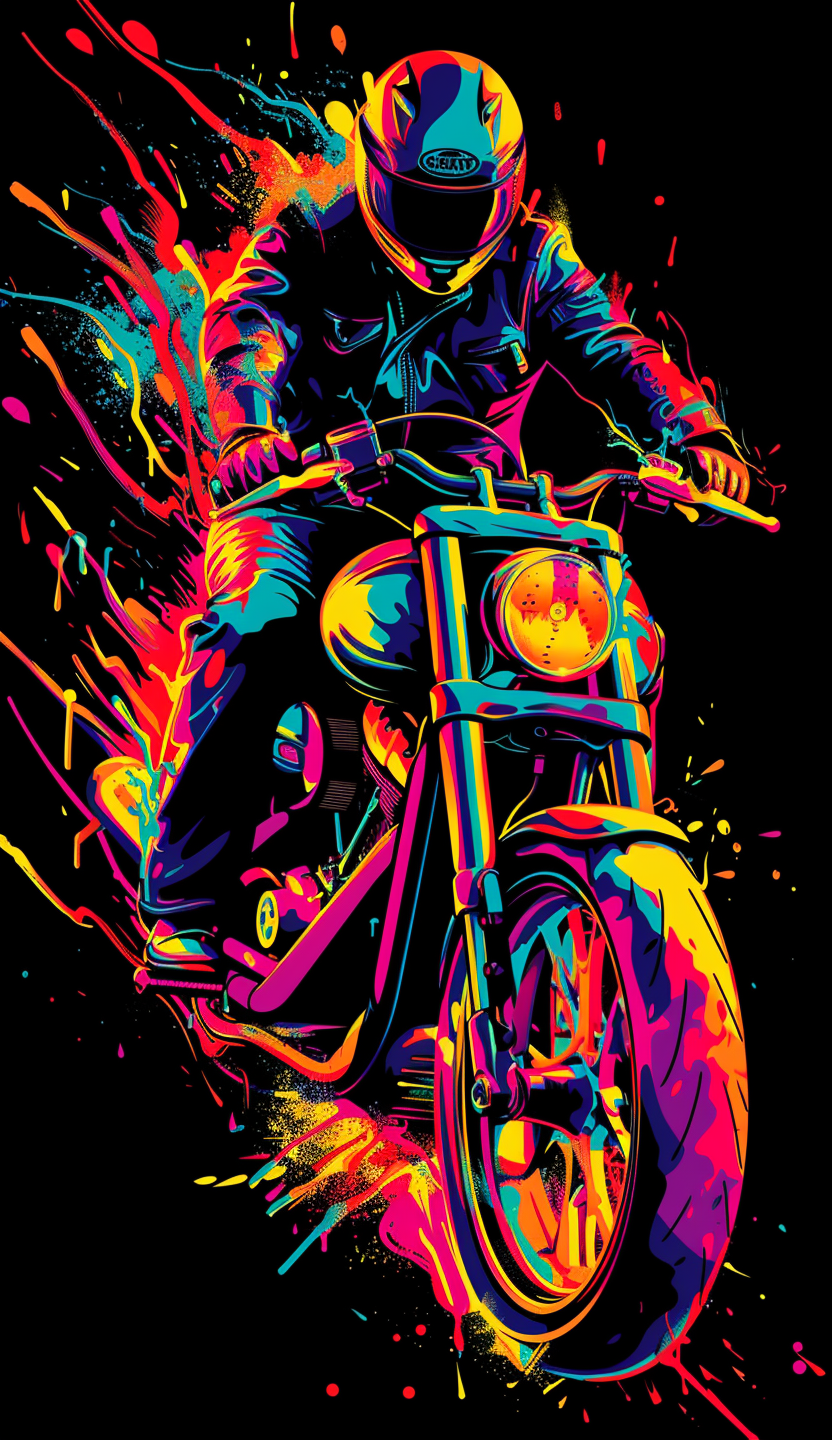 Neon Motorcycle Racer Air Freshener