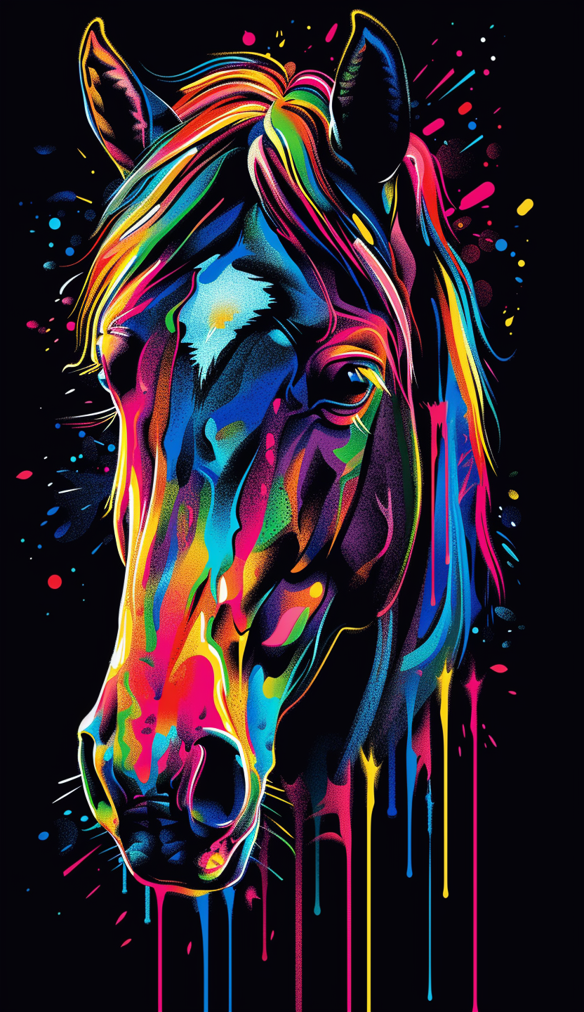Neon Horse Profile Air Freshener