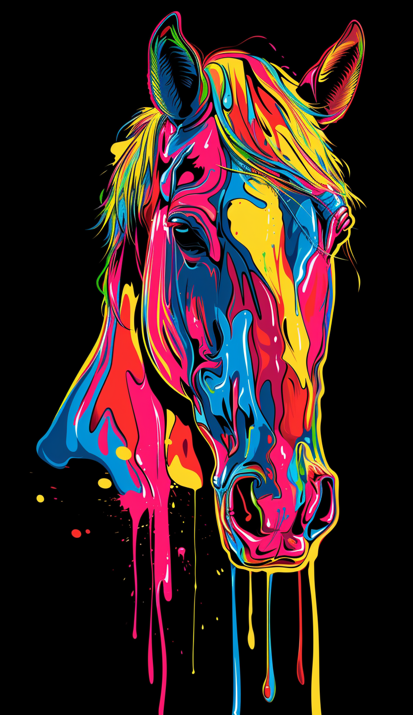 Neon Rainbow Horse Air Freshener