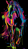 Neon Prancing Horse Air Freshener