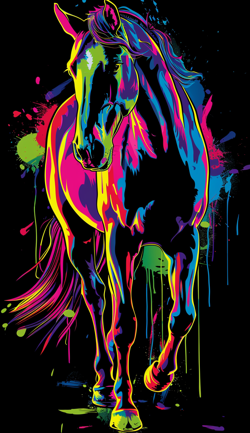 Neon Prancing Horse Air Freshener