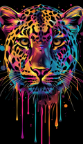 Neon Leopard Portrait Air Freshener