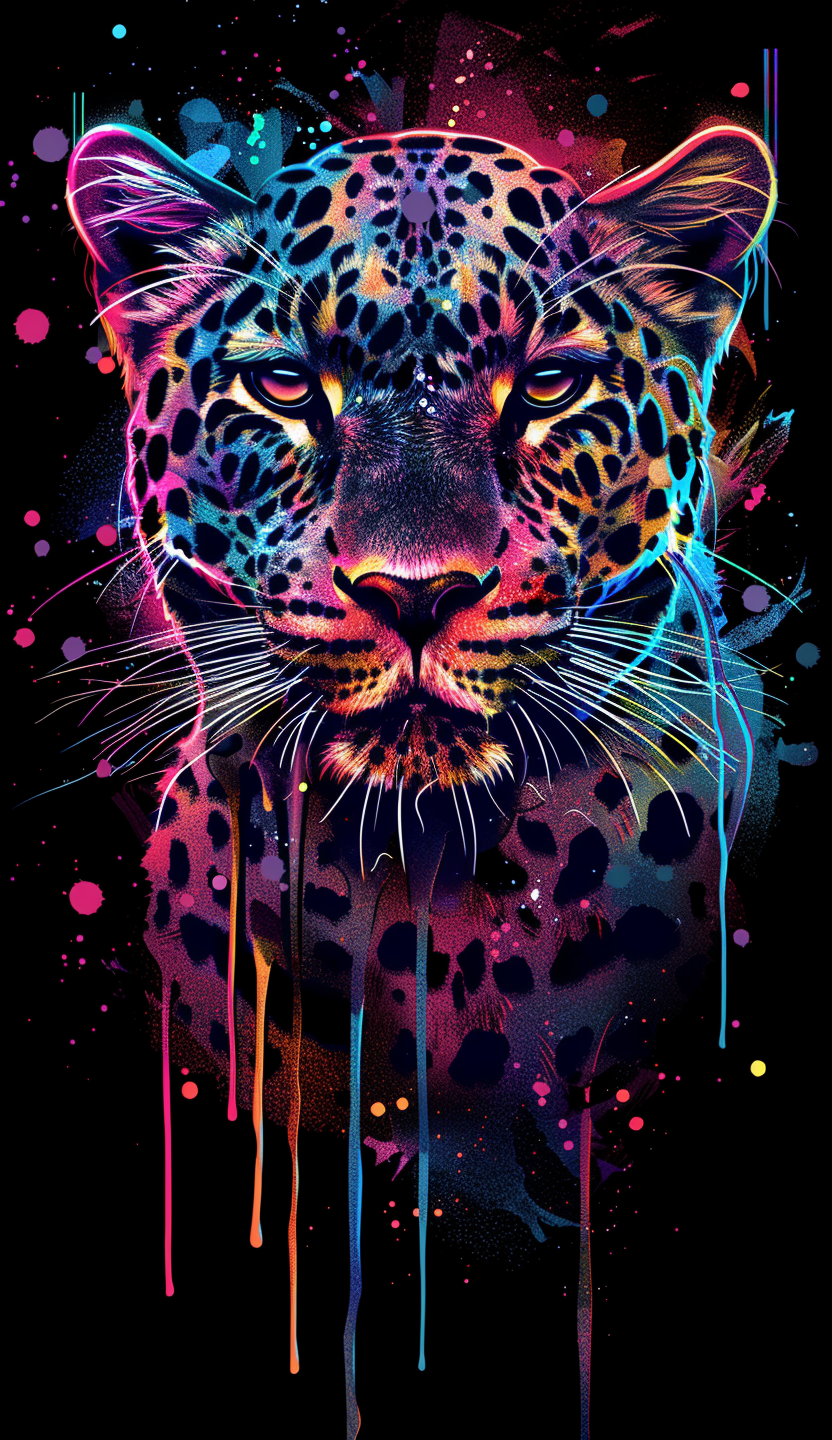 Neon Jaguar Stare Air Freshener