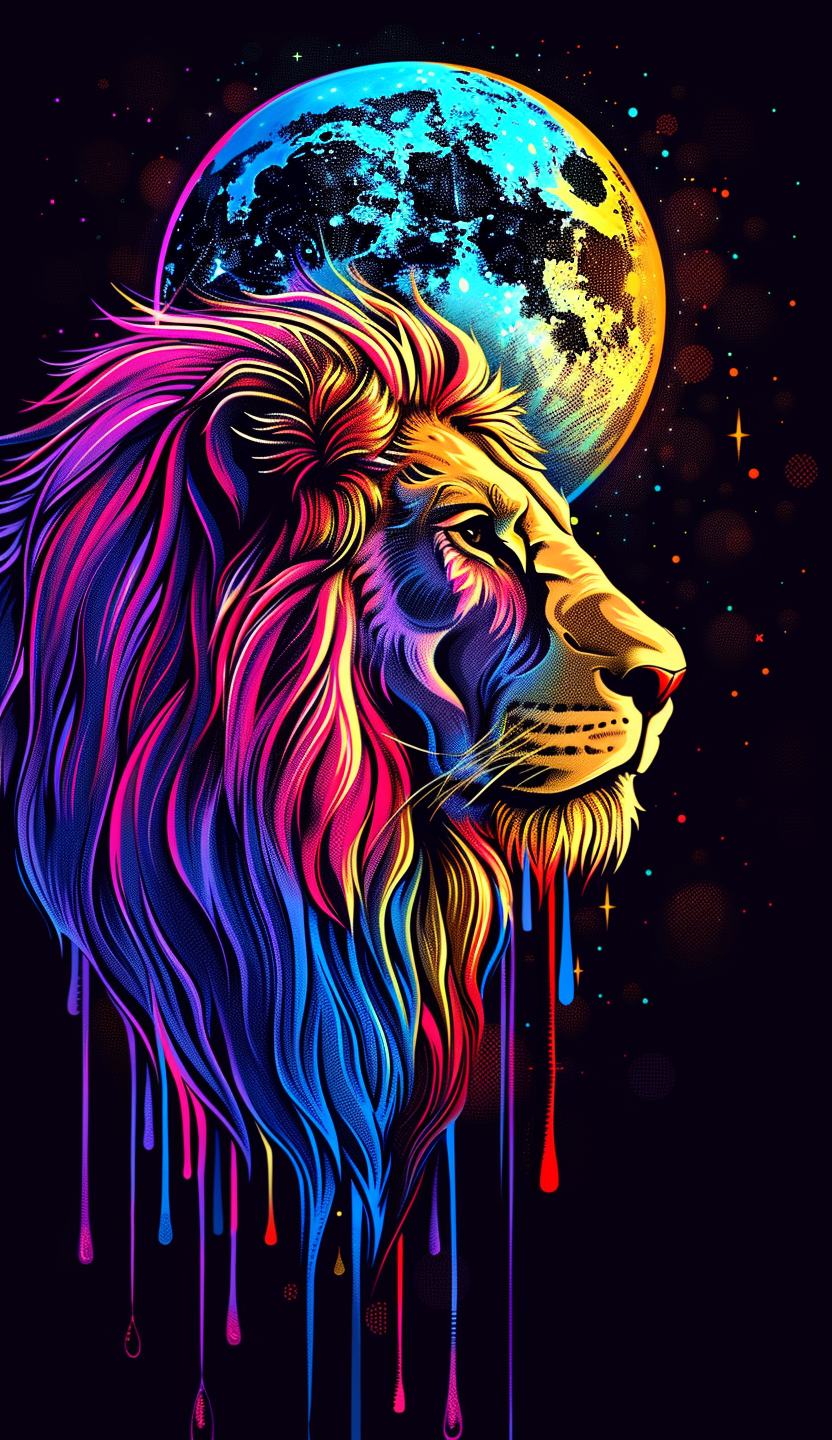 Neon Lion Blue Moon Air Freshener